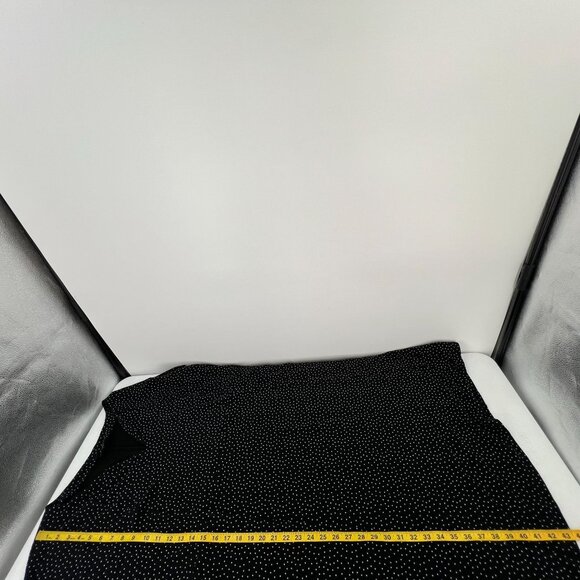 J.Jill 3X Wearever Black Polka Dot Midi Dress Notch V-Neck Short Sleeve - Picture 7 of 12